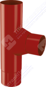 Тройник трубы Аквасистем 90 RAL3009 красный оксид