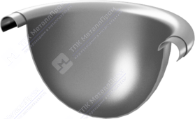 Заглушка желоба Аквасистем 125 полукруглая RR21 светло-серый