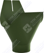 Воронка желоба Аквасистем 125 90 P362 темно-зеленый