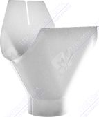 Воронка желоба Аквасистем 150 100 RAL9010 белый