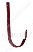 Держатель желоба GrandLine 125 длинный металл RAL3005 красное вино