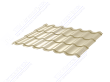 Металлочерепица МЧ2 Монтеррей 0,45 ПЭ RAL1014 слоновая кость