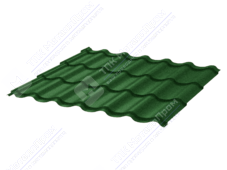 Металлочерепица МЧ2 Монтеррей 0,5 Стальной бархат RAL6005 зеленый мох