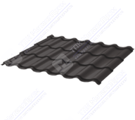 Металлочерепица МЧ2 Монтеррей 0,45 ПЭ RAL8019 темный шоколад