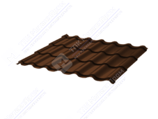 Металлочерепица МЧ2 СуперМонтеррей 0,4 1,18 1,55м ПЭ RAL8017 шоколад