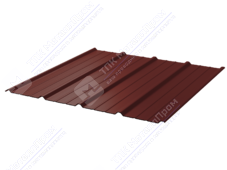 Профнастил полимер С18 0,45 1150/1190 ПЭ RAL3009 красный оксид