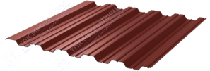 Профнастил полимер НС35 0,5 1000/1060 ПЭ RAL3009 красный оксид
