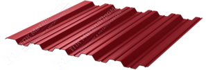 Профнастил полимер НС35 0,7 1000/1060 ПЭ RAL3003 рубин