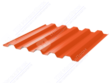 Профнастил полимер С44 0,4 1000/1047 ПЭ RAL2004 оранжевый