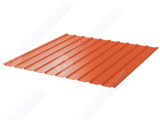 Профнастил полимер С10 0,45 ТУ 1130/1155 ПЭ RAL2004 оранжевый