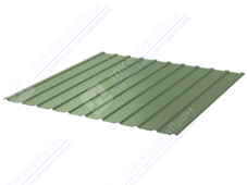 Профнастил полимер С10 0,45 ТУ 1130/1155 ПЭ RAL6021 бледно-зеленый
