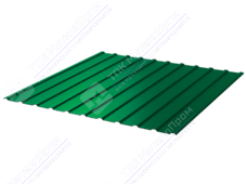 Профнастил полимер С10 0,4 1130/1155 ПЭ RAL6029 зеленая мята