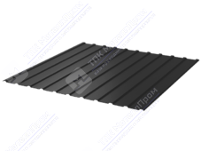 Профнастил полимер С10 0,5 1130/1155 ПЭ RAL9005 черный янтарь