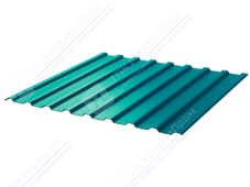 Профнастил полимер СП20 0,45 ТУ 1100/1150 ПЭ RAL5021 морская волна