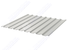 Профнастил полимер СП20 0,45 ТУ 1100/1150 ПЭ RAL9002 серо-белый