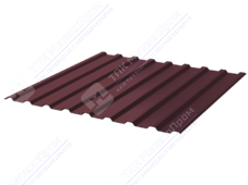 Профнастил полимер СП20 0,45 ТУ 1,15м 2м ПЭ RAL3005 красное вино