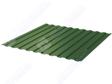 Профнастил полимер С8 0,4 1150/1200 ПЭ RAL6002 зеленый лист