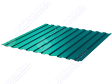 Профнастил полимер С8 0,45 ТУ 1150/1200 ПЭ RAL5021 морская волна