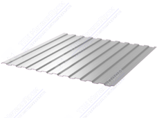 Профнастил полимер С8 0,4 1,2м 3м ПЭ RAL9003 сигнально-белый