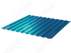 Профнастил полимер С8 0,45 1150/1200 ПЭ RAL5017 транспортный синий