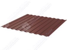 Профнастил полимер С8 0,45 ТУ 1150/1200 ПЭ RAL3009 красный оксид
