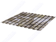 Профнастил полимер С8 0,45 1150/1200 ДПП S001 Дикий камень