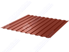 Профнастил полимер С8 0,5 1150/1200 Стальной бархат RAL8004 коричневая медь