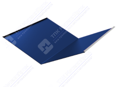 Планка ендовы нижняя 298 298 0,4 2м стандарт ПЭ в пленке RAL5005 сигнально-синий К-510