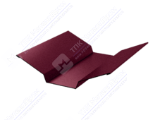 Планка ендовы верхняя 86 80 0,5 2м стандарт Стальной бархат RAL3005 красное вино К-508