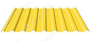 Профнастил МП-20 п/э RAL 1018 (цинково-жёлтый) 0,4 мм