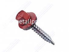 Саморез кровельный красный RAL 3005 4,8x29 (упаковка) 250 шт