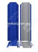 Штакетник металлический п-образный 85 мм, стальной бархат RAL 3005, 6005, 7024, 8004, 8017, 9005