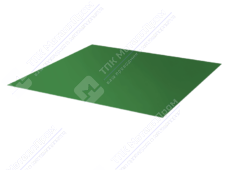 Лист с полимерным покрытием 0,4 мм ПЭ в пленке RAL6002 зеленый лист