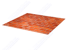 Лист с полимерным покрытием 0,45 мм ДПП в пленке S003 Кирпичная кладка