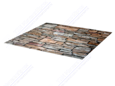 Лист с полимерным покрытием 0,45 мм ДПП в пленке S001 Дикий камень