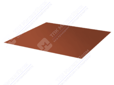 Лист с полимерным покрытием 0,45 мм ПЭ в пленке RAL8004 коричневая медь