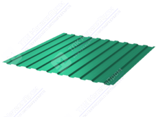 Профнастил полимер С8 0,7 1150/1200 ПЭ RAL6029 зеленая мята