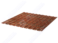 Профнастил полимер С8 0,45 1150/1200 ДПП S003 Кирпичная кладка