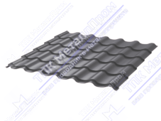 Металлочерепица МЧ2 Монтеррей Ретро 0,5 ПЭ RAL7024 серый графит