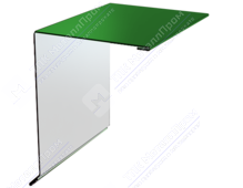 Планка торцевая 95 120 15 0,4 2м стандарт ПЭ в пленке RAL6029 зеленая мята К-506