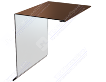 Планка торцевая 95 120 15 0,4 2м стандарт ПЭ в пленке RAL8017 шоколад К-506