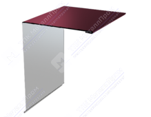 Планка торцевая 95 120 15 0,4 2м стандарт ПЭ в пленке RAL3005 красное вино К-506