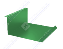 Планка примыкания нижняя 122 250 0,45 2м стандарт ПЭ RAL6021 бледно-зеленый К-502