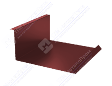 Планка примыкания нижняя 122 250 0,4 2м стандарт ПЭ RAL3009 красный оксид К-502