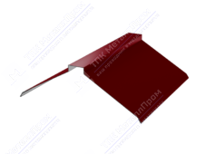 Планка конька плоского простого 150 150 0,4 2м стандарт ПЭ в пленке RAL3003 рубин К-511