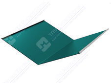 Планка ендовы нижняя 298 298 0,4 2м стандарт ПЭ RAL5021 морская волна К-510