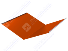 Планка ендовы нижняя 298 298 0,4 2м стандарт ПЭ RAL2004 оранжевый К-510