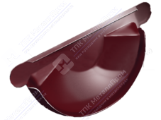 Заглушка желоба GrandLine 125 металл RAL3005 красное вино