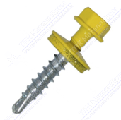 Саморез 4,8 29 KPcZP с прокладкой RAL1018 цинково-желтый