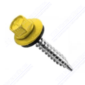 Саморез 4,8 70 KPcZP с прокладкой RAL1018 цинково-желтый